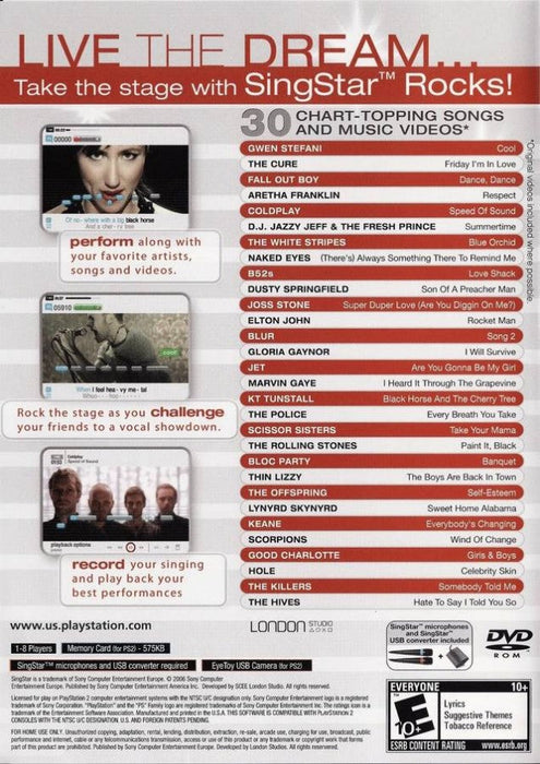 Singstar Rocks! – PlayStation 2 (PS2) - for just $3.99! 