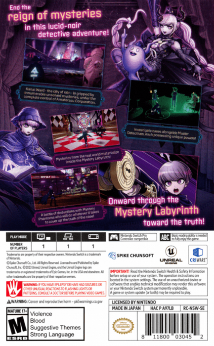 Master Detective Archives: RAIN CODE – Nintendo Switch (NS) - for just $25.99! 