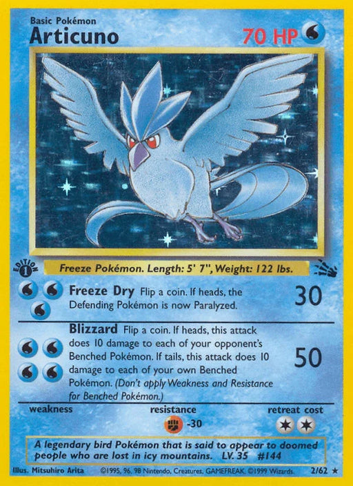 Articuno (2/62) [Fossil 1st Edition] - for just $81! 