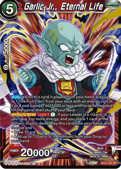 Garlic Jr., Eternal Life (BT21-024) [Wild Resurgence] - for just $0.10! 