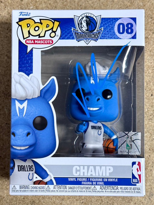Mark Cuban Signed NBA Dallas Mavericks Mascot Champ Funko Pop! #08 With JSA COA - for just $225! 