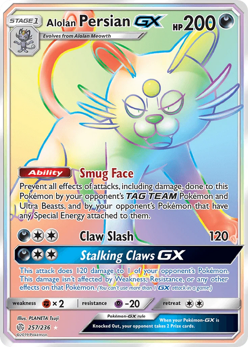 Alolan Persian GX (257/236) [Sun & Moon: Cosmic Eclipse] - for just $5.35! 