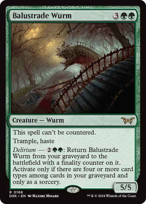 Balustrade Wurm (DSK-168) - Duskmourn: House of Horror Foil - for just $0.06! 
