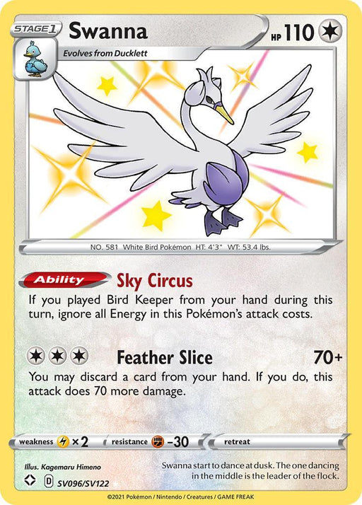 Swanna (SV096/SV122) [Sword & Shield: Shining Fates] - for just $0.90! 
