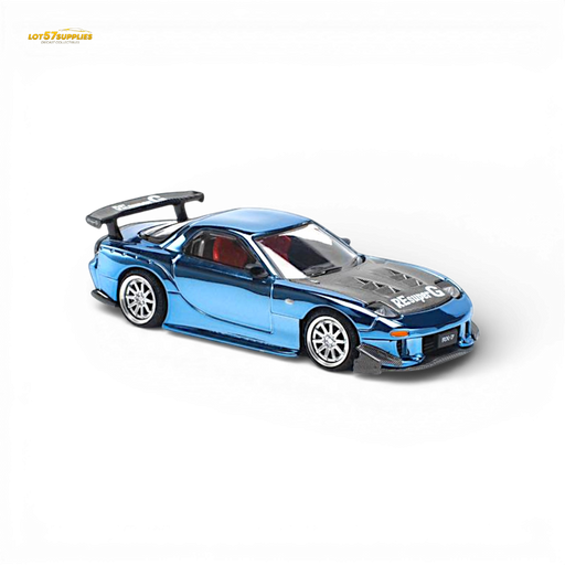 Pop Race Mazda RX-7 Re-Amemiya Blue Chrome 1:64 - for just $23.99! 