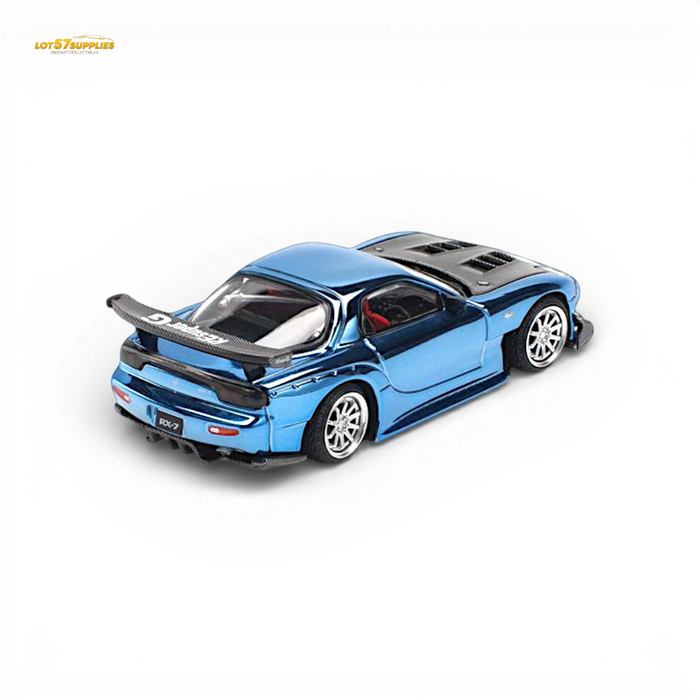 Pop Race Mazda RX-7 Re-Amemiya Blue Chrome 1:64 - for just $23.99! 