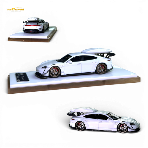 404ERROR Porsche Taycan White with Roof Box 1:64 - for just $74.99! 