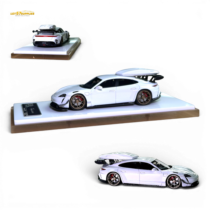 404ERROR Porsche Taycan White with Roof Box 1:64 - for just $74.99! 