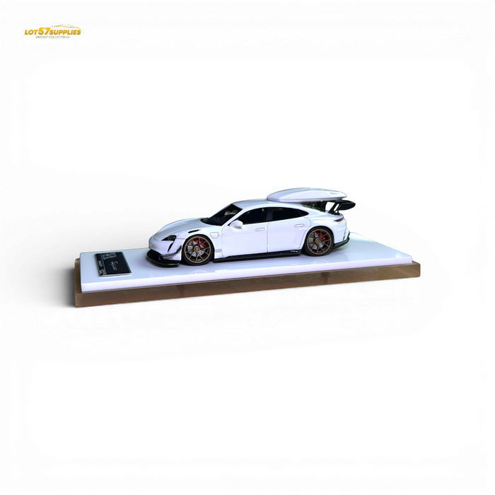 404ERROR Porsche Taycan White with Roof Box 1:64 - for just $74.99! 