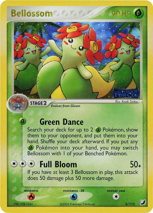 Bellossom (3/115) (Stamped) [EX: Unseen Forces] - for just $11.95! 