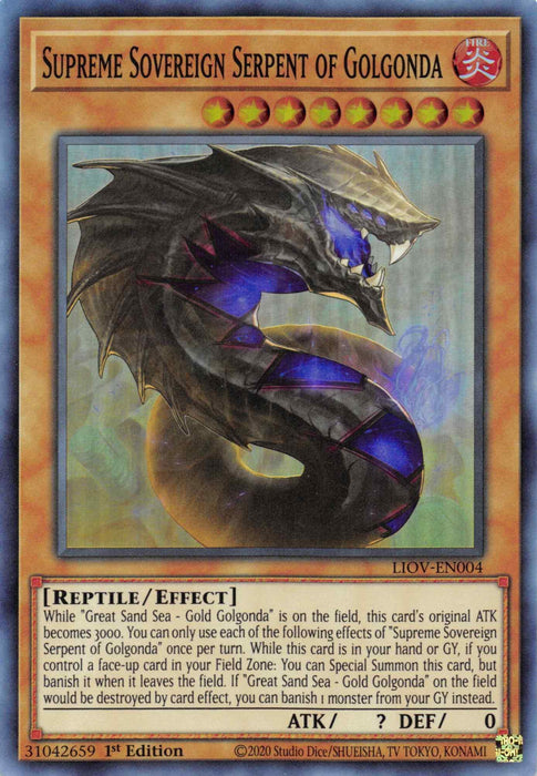 Supreme Sovereign Serpent of Golgonda [LIOV-EN004] Super Rare - for just $0.15! 