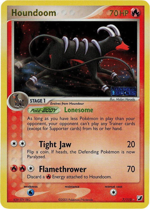 Houndoom (7/115) (Stamped) [EX: Unseen Forces] - for just $23.05! 