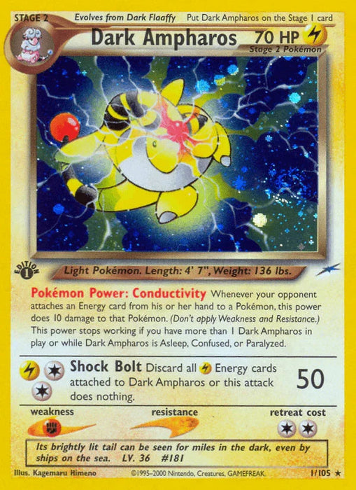 Dark Ampharos (1/105) [Neo Destiny 1st Edition] - for just $59.60! 