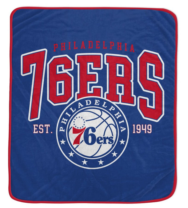Philadelphia 76ers 50" x 60" Vintage Arch Block Blanket - for just $24.99! 