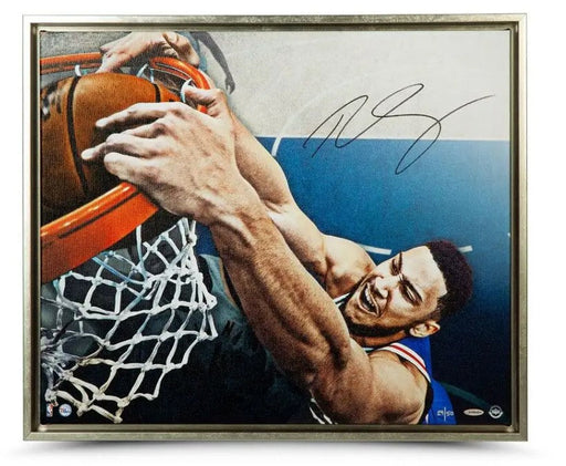 Ben Simmons Philadelphia 76ers Autographed Framed 20" x 24" "Jam" Basketball Canvas - 2/50 - for just $149! 