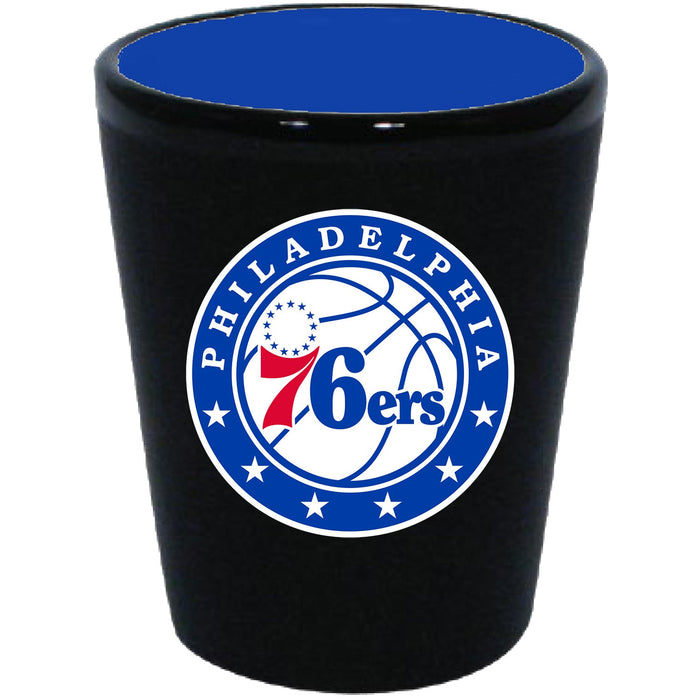 Philadelphia 76ers Matte Black/Inner Color Shot Glass - for just $9.99! 