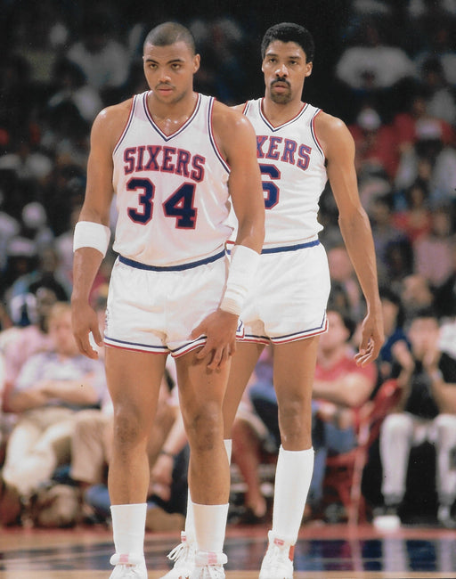 Charles Barkley & Julius Erving in Action Philadelphia 76ers 8" x 10" Basketball Photo - for just $9.99! 