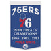 Philadelphia 76ers 24" x 38" Primary Wool Banner - for just $99.99! 