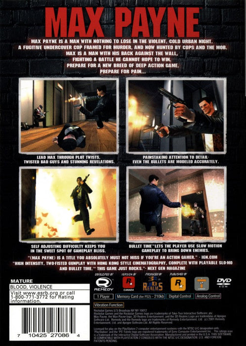 Max Payne [Greatest Hits] – PlayStation 2 (PS2) - for just $7.99! 
