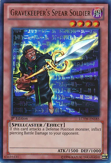 Gravekeeper's Spear Soldier [LCYW-EN185] Ultra Rare - for just $0.85! 