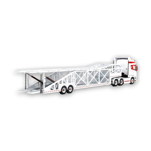 Flame Scania Car Carrier Transport Truck Red White 1:64 - Limited to 299 Pcs - for just $129.99! 