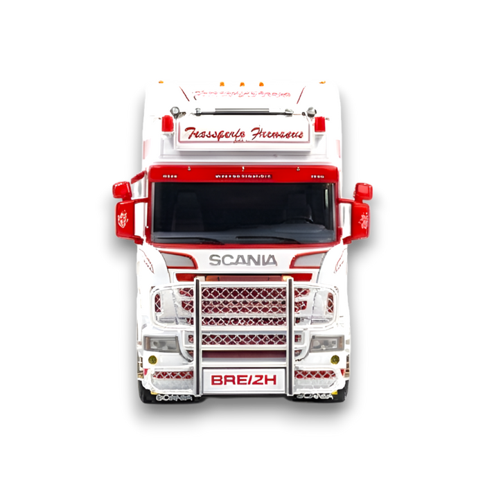 Flame Scania Car Carrier Transport Truck Red White 1:64 - Limited to 299 Pcs - for just $129.99! 