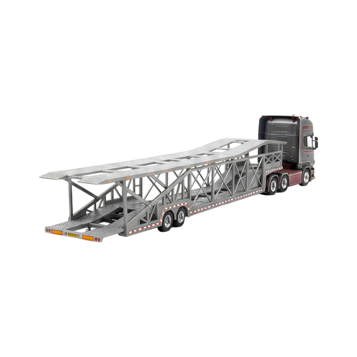 Flame Scania Car Carrier Transport Truck Grey Red 1:64 - Limited to 299 Pcs - for just $129.99! 