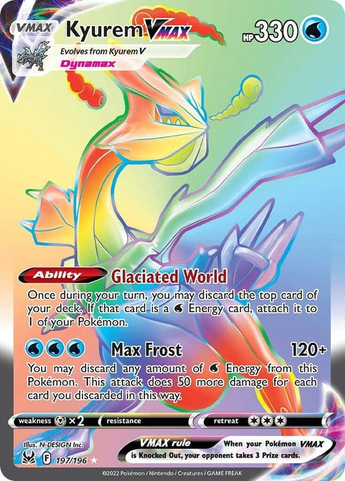 Kyurem VMAX (197/196) [Sword & Shield: Lost Origin] - for just $3.35! 