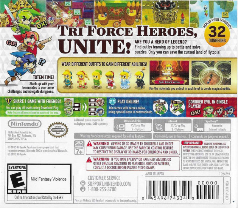 The Legend of Zelda: Tri Force Heroes – Nintendo 3DS (3DS) - for just $21.99! 