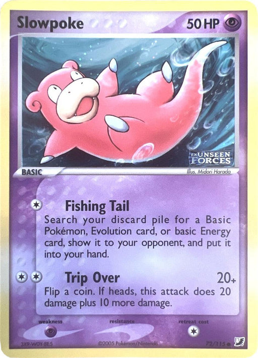 Slowpoke (72/115) (Stamped) [EX: Unseen Forces] - for just $38! 