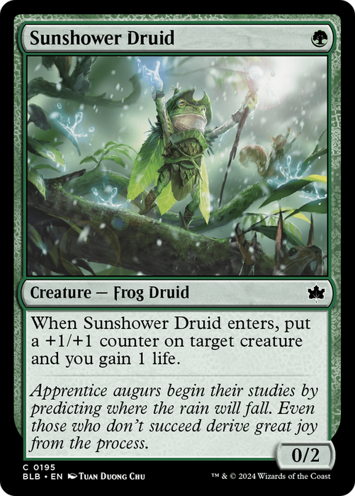 Sunshower Druid (BLB-195) - Bloomburrow - for just $0.08! 