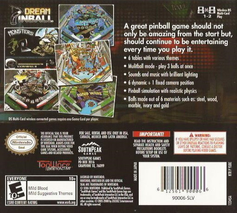Dream Pinball 3D – Nintendo DS (DS) - for just $11.99! 
