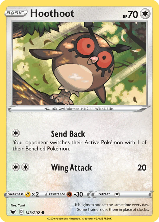 Hoothoot (143/202) [Sword & Shield: Base Set] - for just $0.10! 