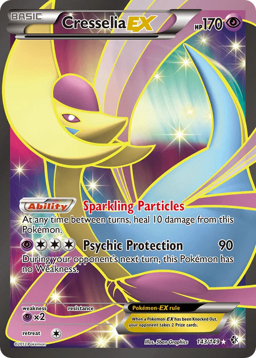 Cresselia EX (143/149) [Black & White: Boundaries Crossed] - for just $43.50! 