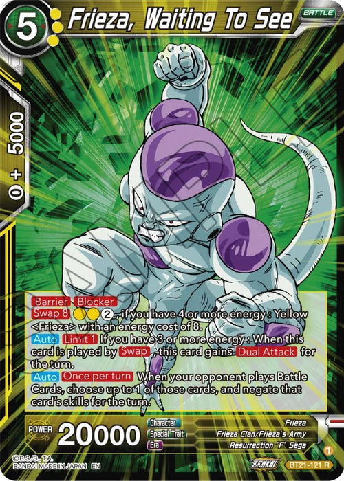 Frieza, Waiting To See (BT21-121) [Wild Resurgence] - for just $0.10! 