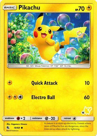 Pikachu (19/68) (Pikachu Stamp #15) [Battle Academy 2020] - for just $1.70! 