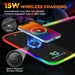 RGB Gaming Mouse Pad with 15W Qi Wireless Charging and Raised Charging Platform - for just $57.43! 