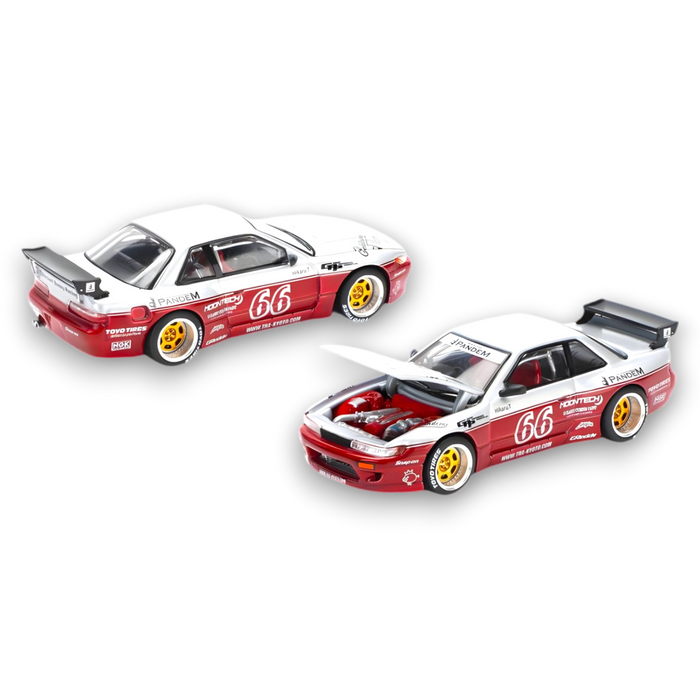 PopRace PANDEM SILVIA S13 Moontech Red 1:64 - for just $26.99! 