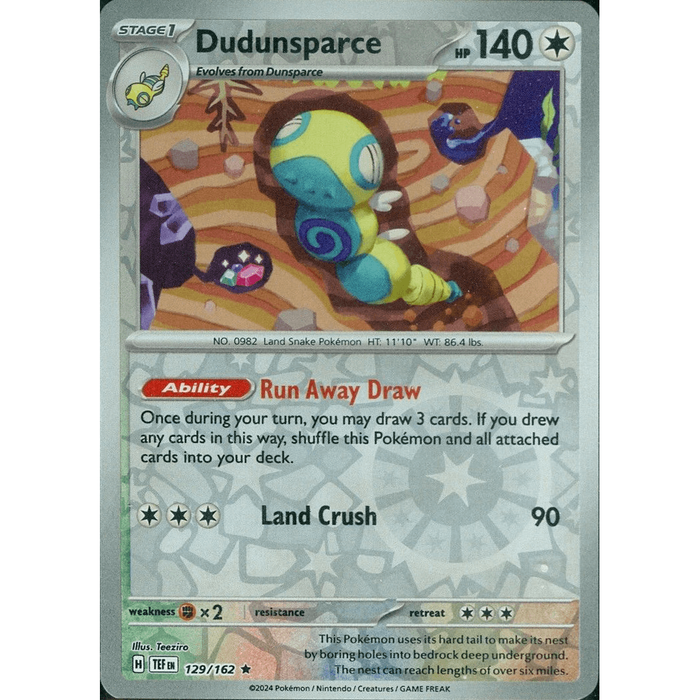 Dudunsparce (129/162) [Scarlet & Violet: Temporal Forces] - Just $0.05! Shop now at Retro Gaming of Denver