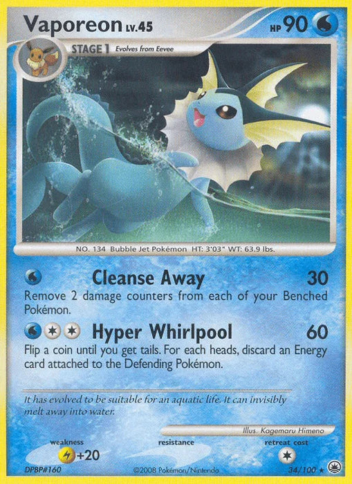 Vaporeon (34/100) [Diamond & Pearl: Majestic Dawn] - for just $5.85! 