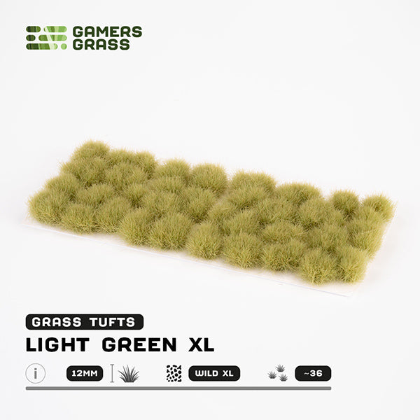Gamers Grass Tufts: Light Green XL - 12mm - Wild XL - for just $9.99! 