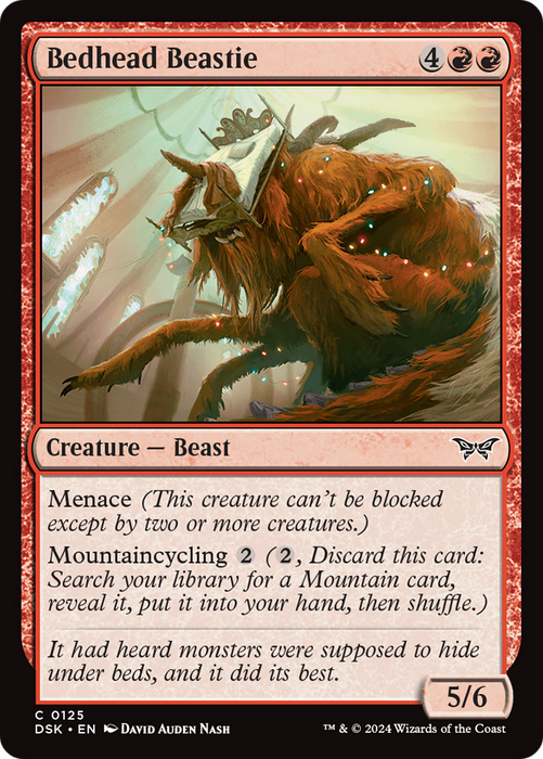 Bedhead Beastie (DSK-125) - Duskmourn: House of Horror Foil - for just $0.02! 