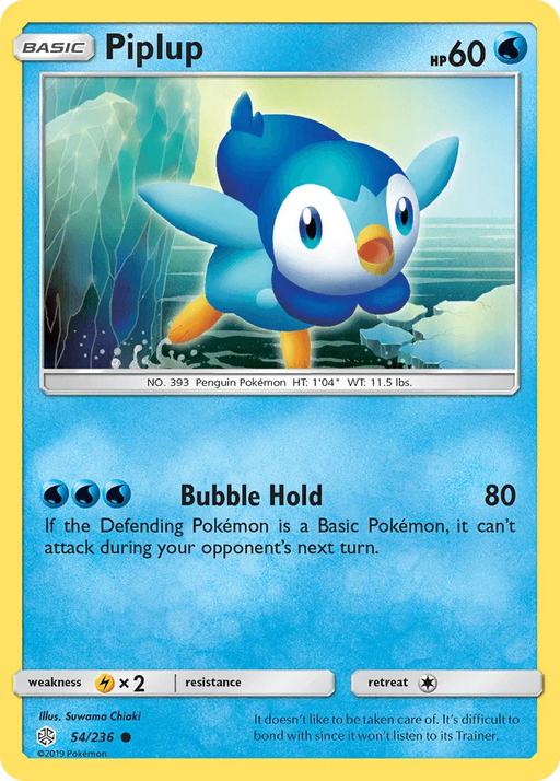 Piplup (54/236) [Sun & Moon: Cosmic Eclipse] - for just $0.15! 