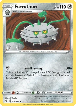 Ferrothorn (124/185) [Sword & Shield: Vivid Voltage] - for just $0.10! 