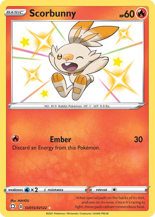 Scorbunny (SV015/SV122) [Sword & Shield: Shining Fates] - for just $0.80! 