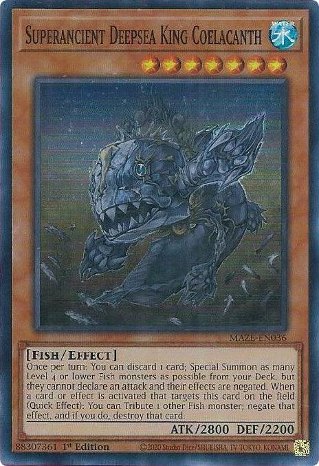 Superancient Deepsea King Coelacanth [MAZE-EN036] Super Rare - for just $0.15! 