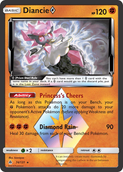 Diancie (74/131) (Prism Star) [Sun & Moon: Forbidden Light] - for just $2.05! 