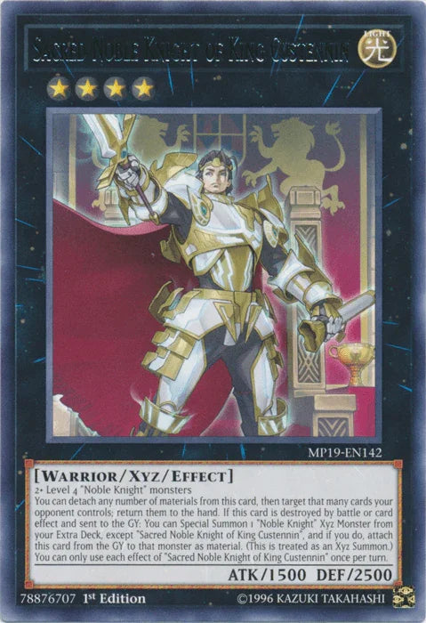 Sacred Noble Knight of King Custennin [MP19-EN142] Rare - for just $0.10! 