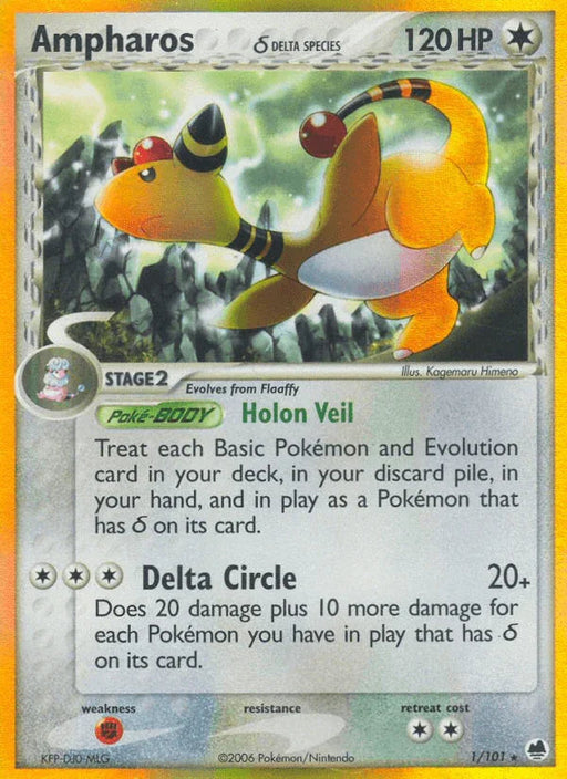 Ampharos (1/101) (Delta Species) [EX: Dragon Frontiers] - for just $21.30! 