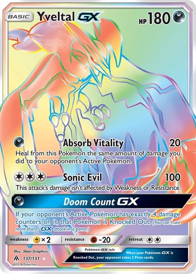 Yveltal GX (Secret) (SM - Forbidden Light) Near Mint Holofoil - for just $34.65! 